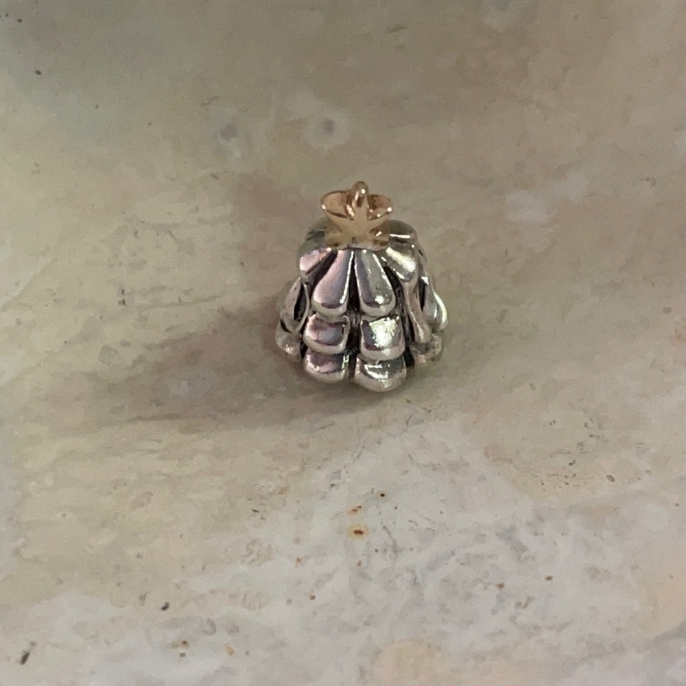 Pandora Silver & 14k Gold Christmas Tree Charm